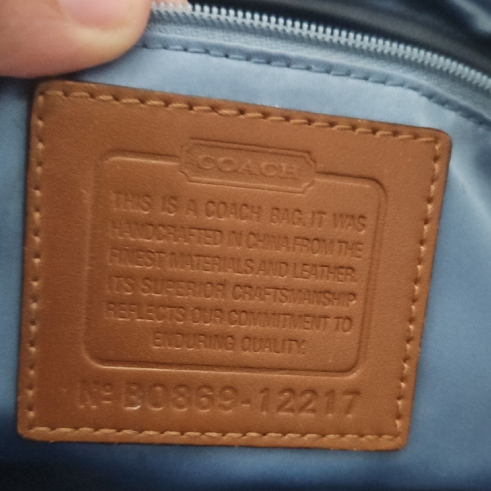 Coach EUC Denim Patchwork Tote - image 16